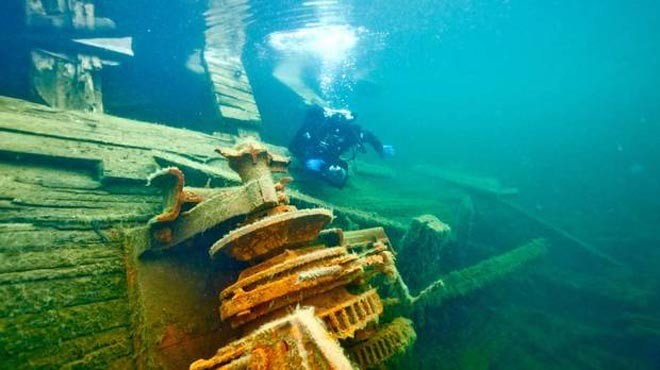 Maude now, being examined by a diver last year ©  SW